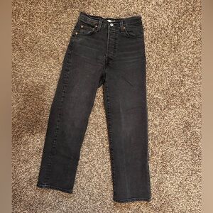 Ribcage straight leg Levi dark denim